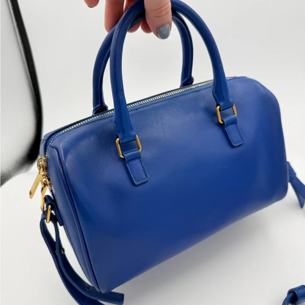Saint Laurent Vibrant Blue Satchel - Picture 2 of 10